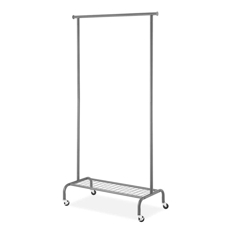 Metal Garment Rack, Gunmetal 3 Metal Garment Rack, Gunmetal
