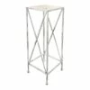 Metal Plant Stand With Wood Top Grey, Large -Storage supplies shop metal plant stand with wood top grey large