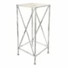 Metal Plant Stand With Wood Top Grey, Medium