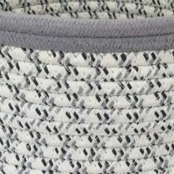 Mylie Grey Print Round Storage Bin, Large 6 Mylie Grey Print Round Storage Bin, Large -Storage supplies shop mylie grey print round storage bin large 1