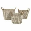NATURAL WHITE WEAVE BASKET L -Storage supplies shop natural white weave basket l