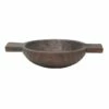 Natural Wood Bowl With Handle, 12" -Storage supplies shop natural wood bowl with handle 12