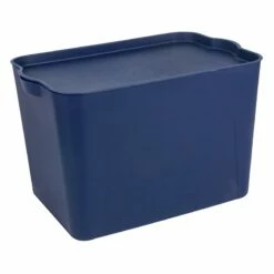 Navy Peony Storage Container, Large