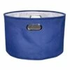 Navy Round Fabric Storage Basket, Small -Storage supplies shop navy round fabric storage basket small