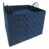Navy Weave Storage Box, Large -Storage supplies shop navy weave storage box large