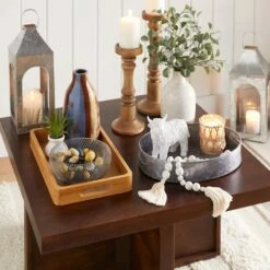 Oval Galvanized Metal Tray, 13x10 -Storage supplies shop oval galvanized metal tray 13x10 2