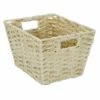 Pe Faux Rattan S Tote Taupe -Storage supplies shop pe faux rattan s tote taupe