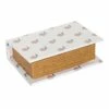 Peachtree White Printed Book Box Decor, 6x4 -Storage supplies shop peachtree white printed book box decor 6x4 1