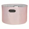 Pearl Blush Pink Round Fabric Storage Basket, Medium -Storage supplies shop pearl blush pink round fabric storage basket medium