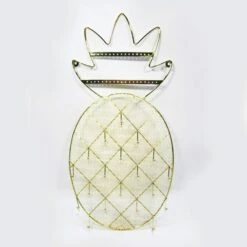 Pineapple French Gold Jewelry Stand, 20.5"