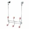 Pink Wire & Jasmine Chrome Over The Door Hanger -Storage supplies shop pink wire jasmine chrome over the door hanger
