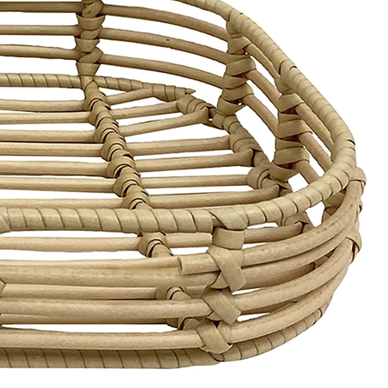 PLASTIC RATTAN METAL TRAY 4 PLASTIC RATTAN METAL TRAY - Image 2