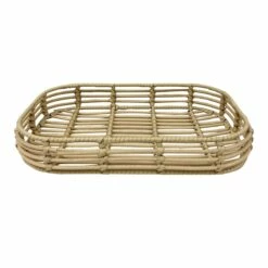 PLASTIC RATTAN METAL TRAY