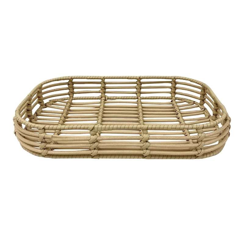 PLASTIC RATTAN METAL TRAY 3 PLASTIC RATTAN METAL TRAY