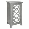 Providence 1-Door Mirrored Silver Cabinet -Storage supplies shop providence 1 door mirrored silver cabinet