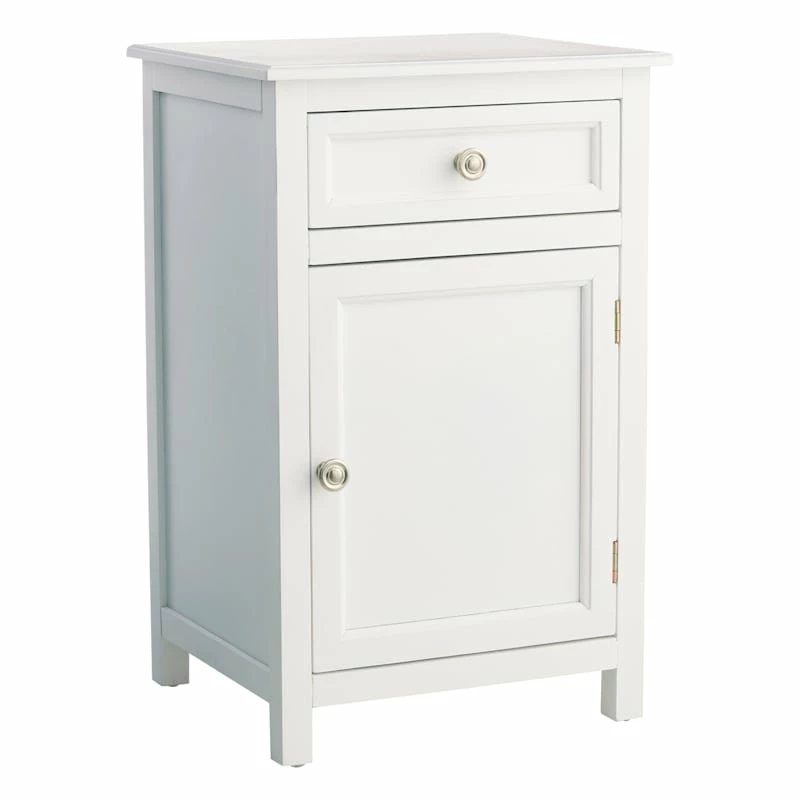Providence Layne 1-Drawer 1-Door White Cabinet 3 Providence Layne 1-Drawer 1-Door White Cabinet