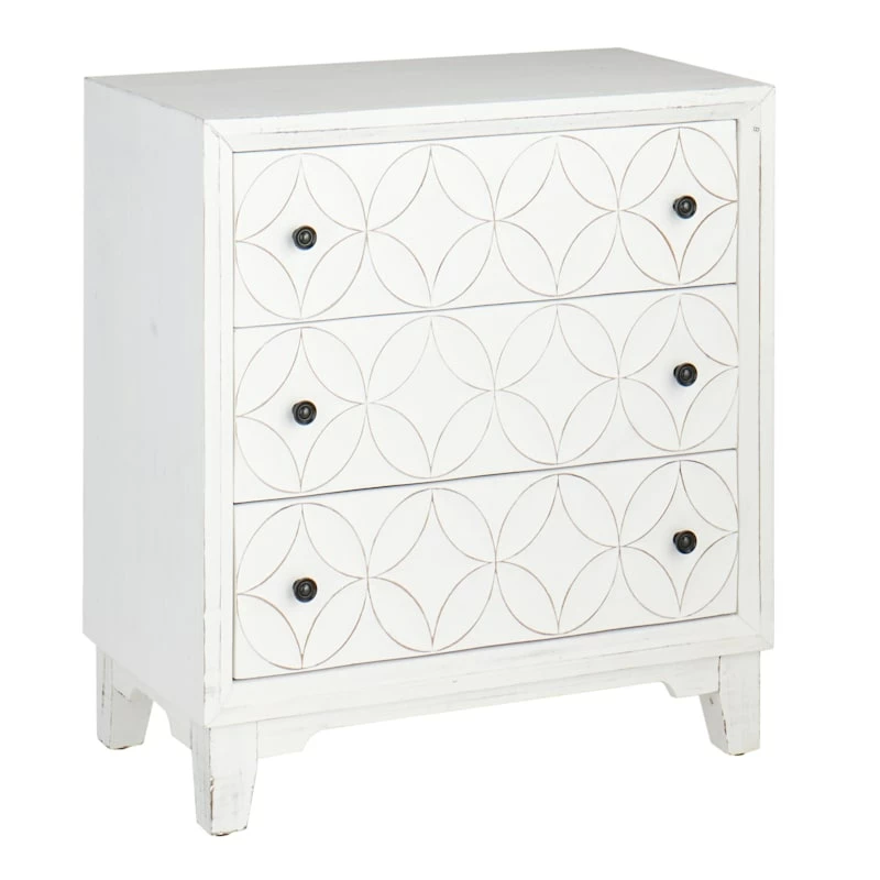 Providence Lorie White 3-Drawer Cabinet 3 Providence Lorie White 3-Drawer Cabinet