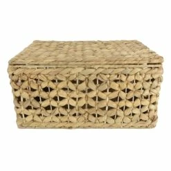 Providence Melia Flower Weave Lidded Storage Trunk, Medium -Storage supplies shop providence melia flower weave lidded storage trunk medium 2