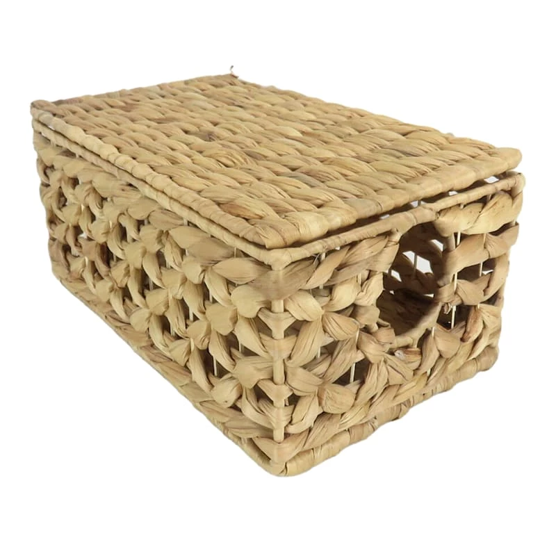 Providence Melia Flower Weave Lidded Storage Trunk, Small 3 Providence Melia Flower Weave Lidded Storage Trunk, Small