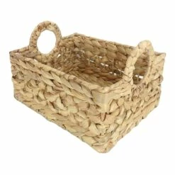 Providence Melia Flower Weave Storage Basket With Handles, Medium