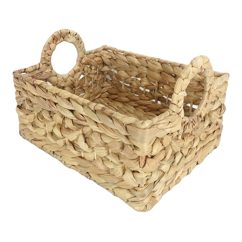 Providence Melia Flower Weave Storage Basket With Handles, Medium 3 Providence Melia Flower Weave Storage Basket With Handles, Medium