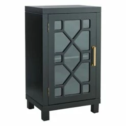 Providence Merrick Black 1-Door Cabinet
