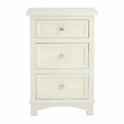 Providence Rachel White 3-Drawer Wood Cabinet -Storage supplies shop providence rachel white 3 drawer wood cabinet 1