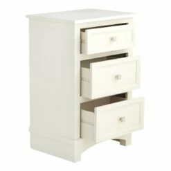 Providence Rachel White 3-Drawer Wood Cabinet -Storage supplies shop providence rachel white 3 drawer wood cabinet 5