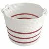 Providence Red Striped Cotton Rope Storage Basket, Large -Storage supplies shop providence red striped cotton rope storage basket large