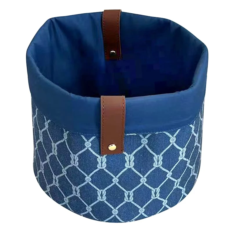 Providence Rope Print Fabric Storage Bin, Small 3 Providence Rope Print Fabric Storage Bin, Small