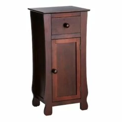 Providence Theodore Dark Brown 1-Drawer Cabinet End Table, 29"