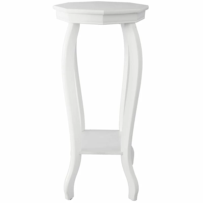 Providence White Wood Octagon Top Plant Stand 3 Providence White Wood Octagon Top Plant Stand