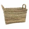 RECT BANANA BASKET W/STRIPE M -Storage supplies shop rect banana basket w stripe m