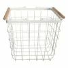 Rectangle Metal Bin-White -Storage supplies shop rectangle metal bin white