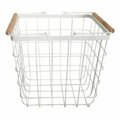Rectangle Metal Bin-White