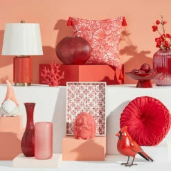 Red Bamboo Bowl, 13.5" 8 Red Bamboo Bowl, 13.5" -Storage supplies shop red bamboo bowl 13.5 2