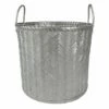 Round Bamboo Silver Basket Size M -Storage supplies shop round bamboo silver basket size m