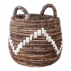Round Banana Leaf Belly Storage Basket, Medium