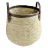 ROUND BRAIDED SEAGRASS BSKT- M 1 ROUND BRAIDED SEAGRASS BSKT- M -Storage supplies shop round braided seagrass bskt m