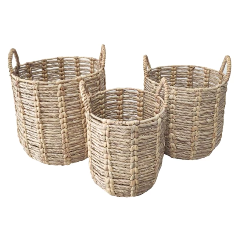 ROUND HYACINTH BASKET L 4 ROUND HYACINTH BASKET L - Image 2