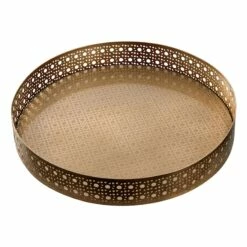 Round Key Scroll Decorative Tray, Large