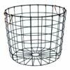 Round Wire Storage Basket, Bronze -Storage supplies shop round wire storage basket bronze