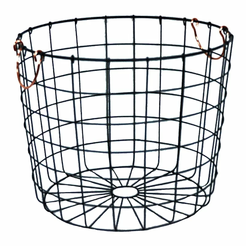 Round Wire Storage Basket, Bronze 3 Round Wire Storage Basket, Bronze