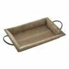 Rustic Wood Tray With Metal Handles, 21x11 -Storage supplies shop rustic wood tray with metal handles 21x11 1