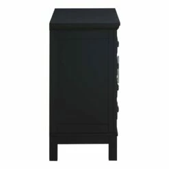 Sadie 2-Drawer Geometric Cabinet, Black -Storage supplies shop sadie 2 drawer geometric cabinet black 2