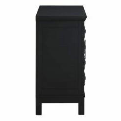 Sadie 2-Drawer Geometric Cabinet, Black -Storage supplies shop sadie 2 drawer geometric cabinet black 3