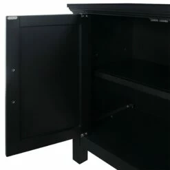 Sadie 2-Drawer Geometric Cabinet, Black -Storage supplies shop sadie 2 drawer geometric cabinet black 5
