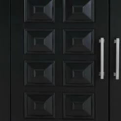 Sadie 2-Drawer Geometric Cabinet, Black -Storage supplies shop sadie 2 drawer geometric cabinet black 6