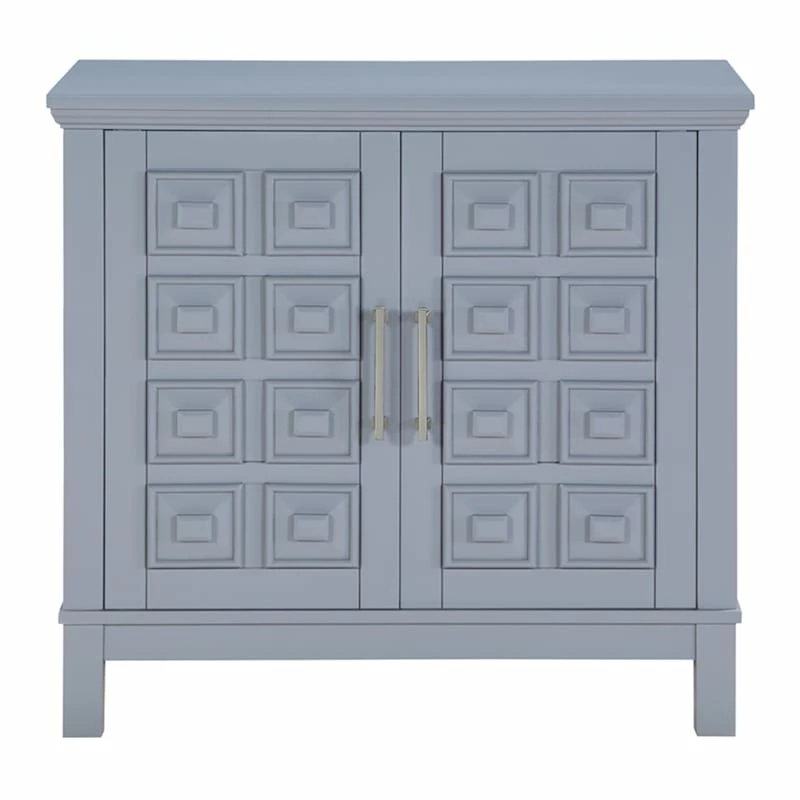 Sadie 2-Drawer Geometric Cabinet, Grey 4 Sadie 2-Drawer Geometric Cabinet, Grey - Image 2