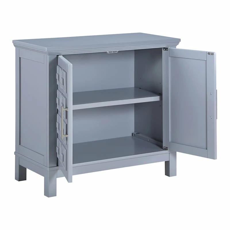 Sadie 2-Drawer Geometric Cabinet, Grey 5 Sadie 2-Drawer Geometric Cabinet, Grey - Image 3